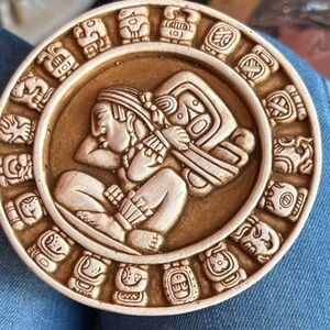 Gold Mayan Art Wall Plaque
